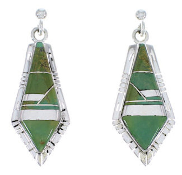Southwestern Turquoise Sterling Silver Earrings EX31674