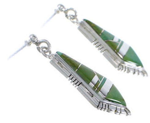 Southwestern Turquoise Sterling Silver Earrings EX31674