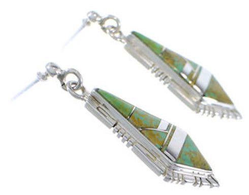 Southwest Sterling Silver And Turquoise Earrings EX31678
