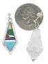 Multicolor Inlay Southwest Silver Earrings EX31684