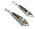 Southwest Multicolor Inlay And Silver Earrings EX31685