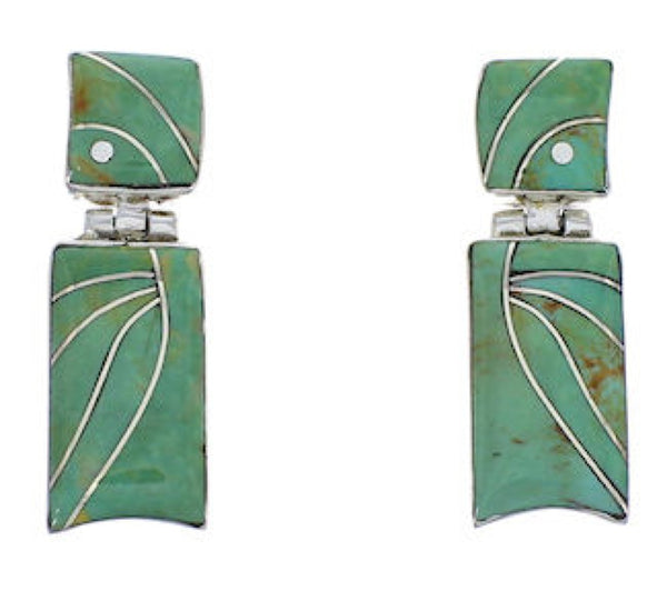 Turquoise And Genuine Sterling Silver Earrings EX31703