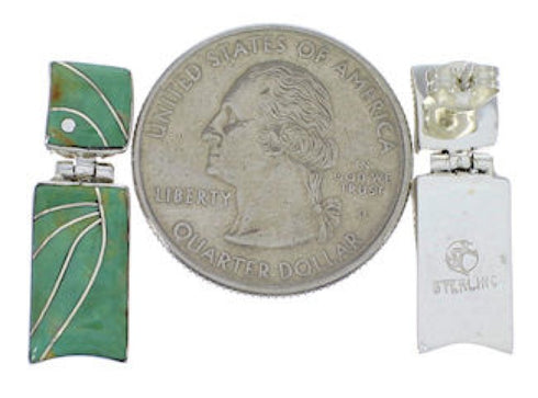 Turquoise And Genuine Sterling Silver Earrings EX31703