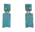 Genuine Sterling Silver And Turquoise Earrings EX31708