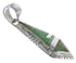 Turquoise Inlay Sterling Silver Pendant EX31745