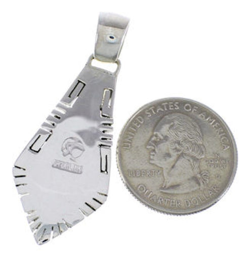 Southwest Sterling Silver Turquoise Inlay Pendant EX31747