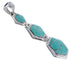 Genuine Sterling Silver Well-Built Turquoise Pendant Jewelry PX30602