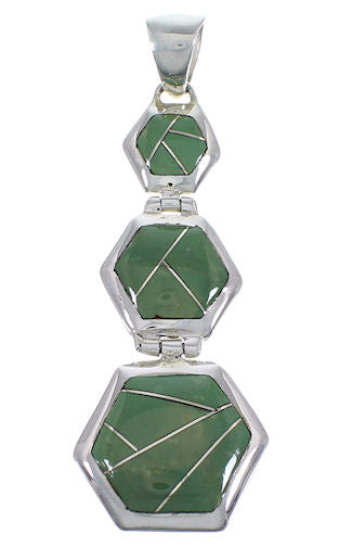 Southwest Substantial Turquoise Inlay Pendant Jewelry PX30601
