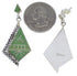 Silver Jewelry Turquoise Post Dangle Earrings FX30854