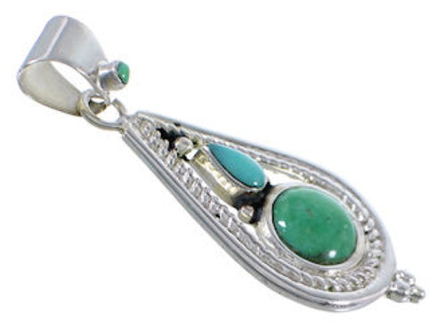 Sterling Silver Turquoise Jewelry Southwest Pendant FX30873