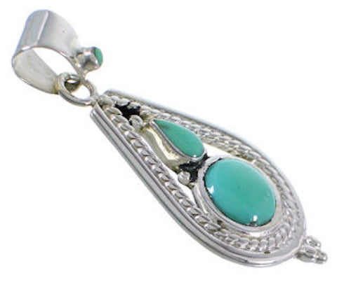 Silver Turquoise Jewelry Southwest Pendant FX30874