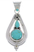 Turquoise Jewelry Southwest Sterling Silver Pendant FX30876