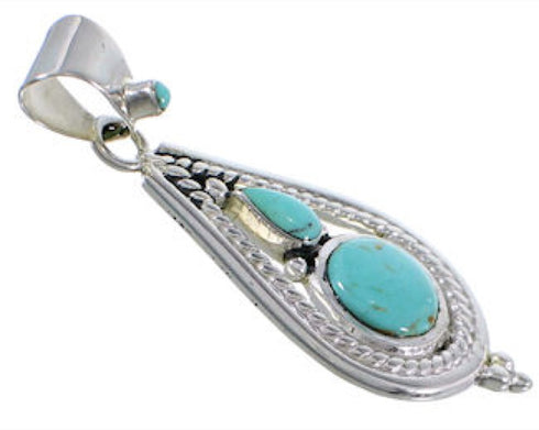 Turquoise Jewelry Southwest Sterling Silver Pendant FX30876