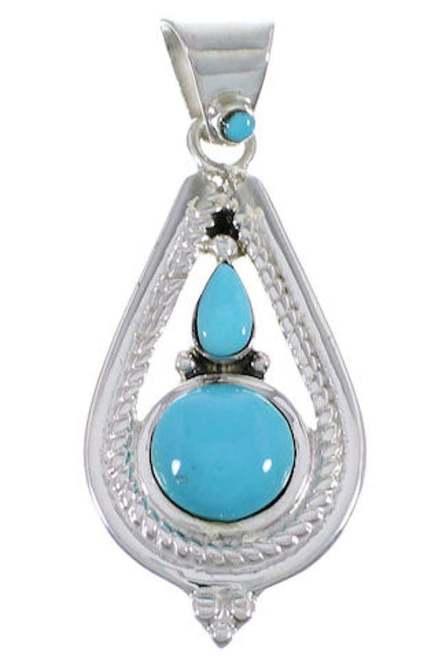 Turquoise Southwest Jewelry Sterling Silver Pendant FX30878