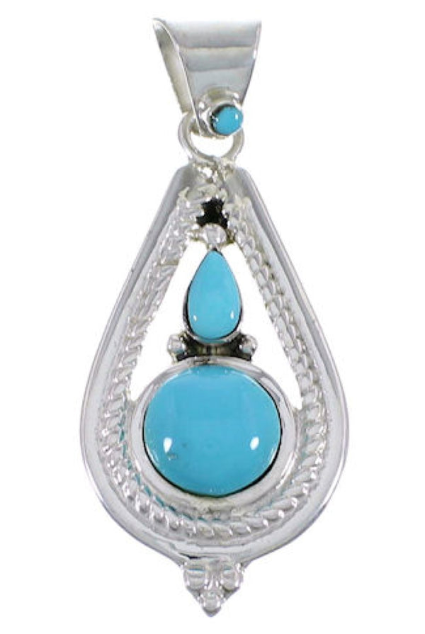 Turquoise Southwest Jewelry Sterling Silver Pendant FX30878