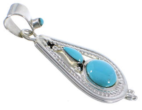 Turquoise Southwest Jewelry Sterling Silver Pendant FX30878