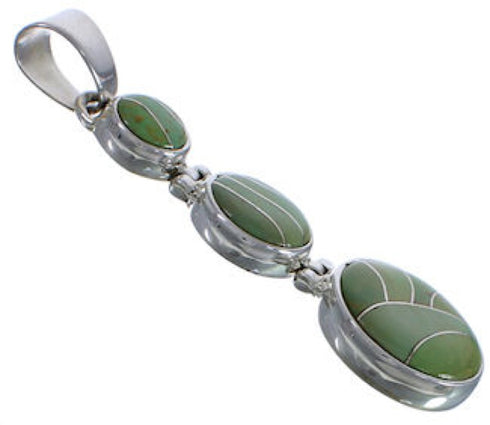 Southwest Sterling Silver Turquoise Well-Built Pendant Jewelry PX29329