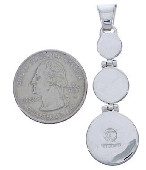 Southwest Sterling Silver Turquoise Well-Built Pendant Jewelry PX29329