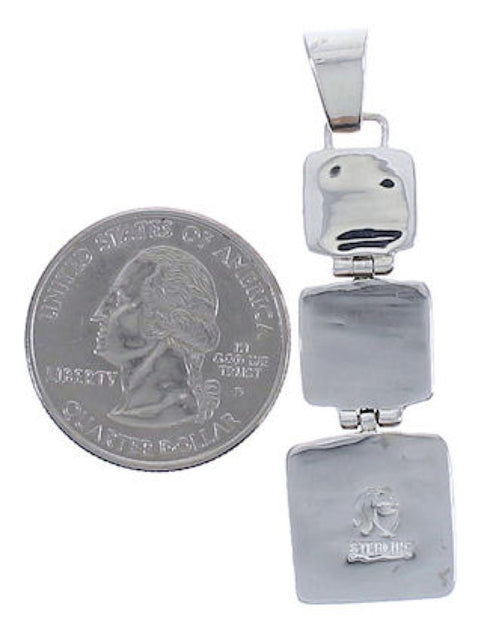 Turquoise Southwest Silver Well-Built Pendant PX29347