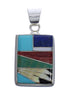 Multicolor Inlay High Quality Jewelry Sterling Silver Pendant PX29380