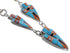 Multicolor Inlay Sterling Silver Link Necklace Earrings Set NS41224