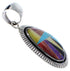 Multicolor Southwestern Silver Pendant PX29248