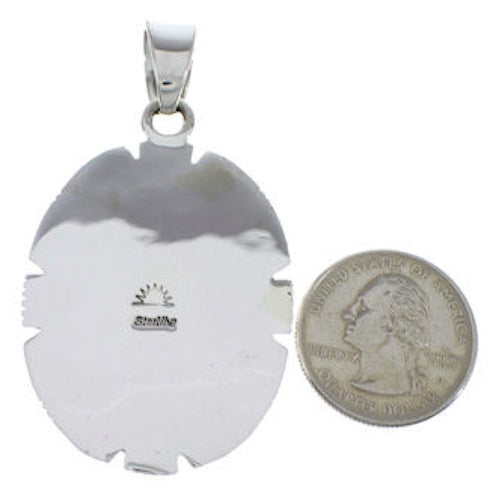 Native American Design Sterling Silver Multicolor Pendant DS46074