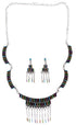 Silver Jewelry Turquoise Multicolor Link Necklace Set HS28567