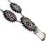 Southwest Multicolor Needlepoint Sterling Silver Link Necklace Set WX78044