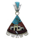 Southwest Native American Village Design Multicolor Pendant EX29488
