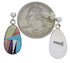Southwest Multicolor Inlay Silver Post Dangle Earrings FX31560