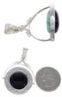 Reversible Silver Turquoise And Jet Southwest Pendant IS59751