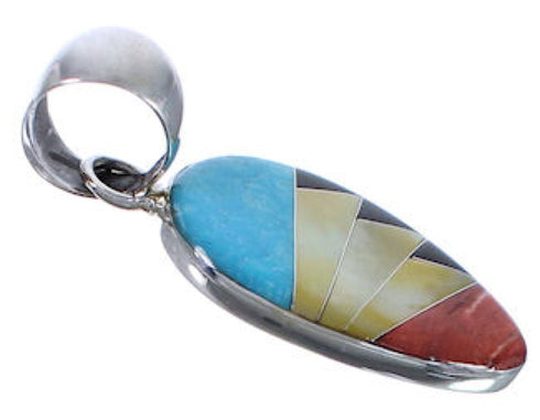 Multicolor Southwest Silver Jewelry Pendant PX29880