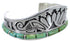 Turquoise Water Wave Southwest Silver Cuff Bracelet CX49926