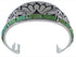 Turquoise Water Wave Southwest Silver Cuff Bracelet CX49926