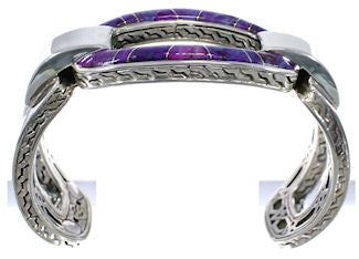Magenta Turquoise Sterling Silver Southwest Cuff Bracelet CX49932