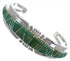 Turquoise Genuine Sterling Silver Southwestern Cuff Bracelet CX49937