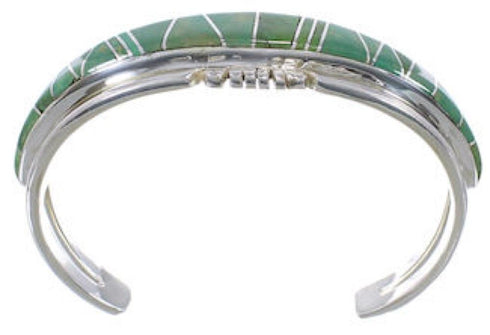 Turquoise Genuine Sterling Silver Southwestern Cuff Bracelet CX49937