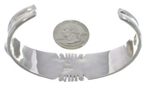 Turquoise Genuine Sterling Silver Southwestern Cuff Bracelet CX49937