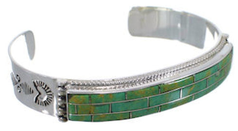Turquoise Southwestern Sterling Silver Cuff Bracelet CX49940
