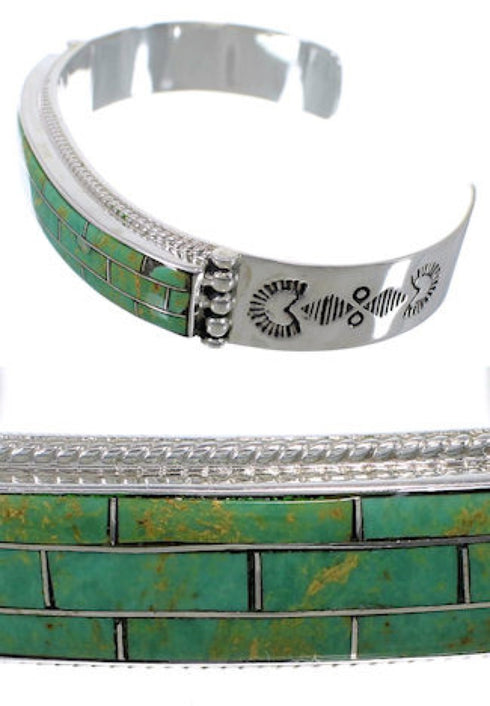 Turquoise Southwestern Sterling Silver Cuff Bracelet CX49940