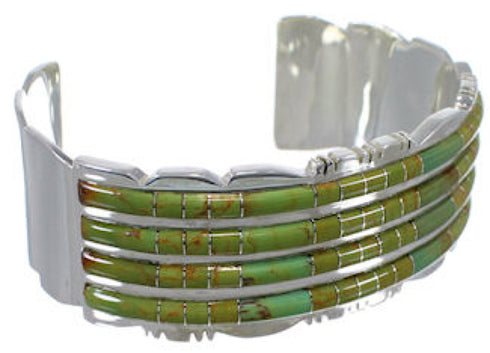 Authentic Sterling Silver Turquoise Southwest Cuff Bracelet CX49950