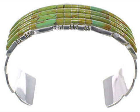 Authentic Sterling Silver Turquoise Southwest Cuff Bracelet CX49950