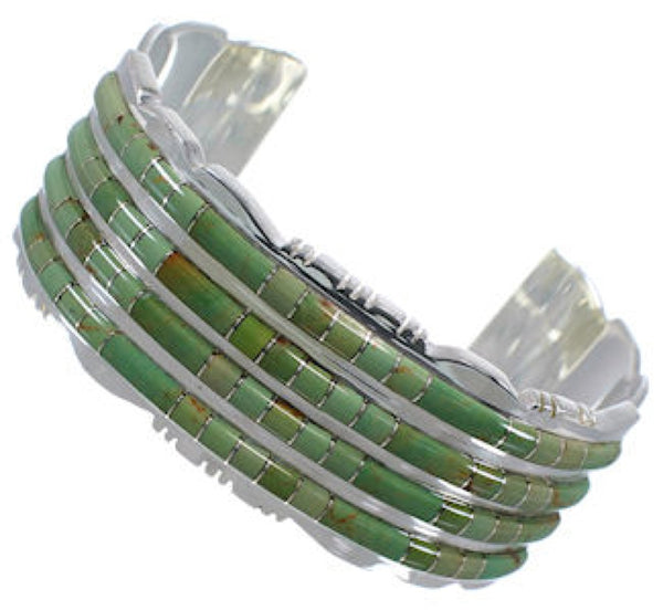 Southwest Turquoise Authentic Sterling Silver Cuff Bracelet CX49953