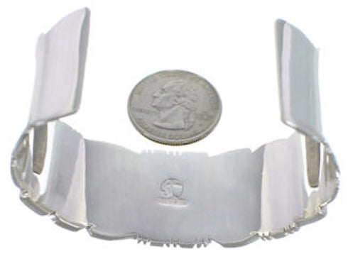 Southwest Turquoise Authentic Sterling Silver Cuff Bracelet CX49953