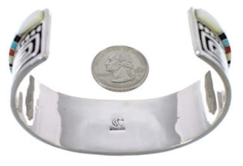 Sterling Silver Multicolor Jewelry Cuff Bracelet TX40451