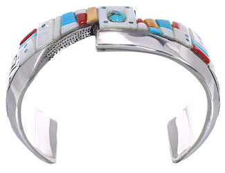 Multicolor Sterling Silver Southwest Bracelet TX40566