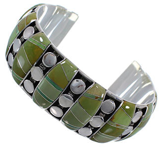 Sterling Silver Turquoise Well-Built Cuff Bracelet TX40596