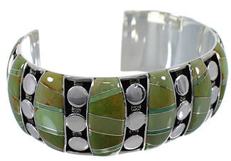 Sterling Silver Turquoise Well-Built Cuff Bracelet TX40596