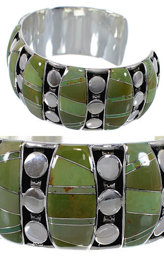 Sterling Silver Turquoise Well-Built Cuff Bracelet TX40596